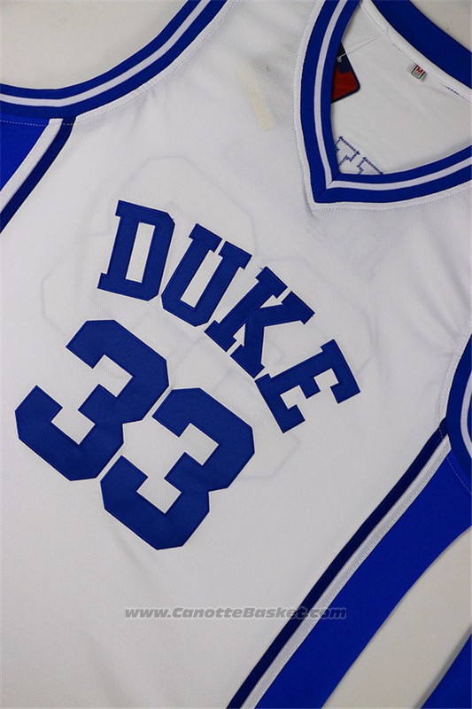 Maglia NCAA Duke Blue Devils Grant Hill #33 Bianco